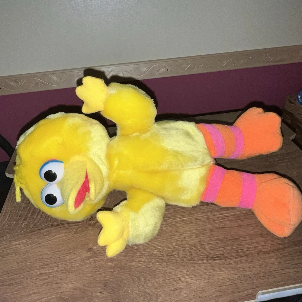Baby Big Bird Tyco Sesame Street Tickle Me Plush Stuffed Animal Talking Vibrates
